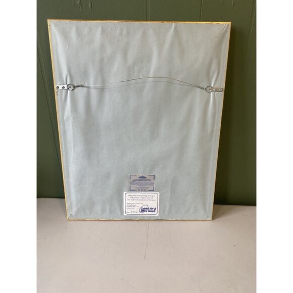 Needlepoint Artwrok Picassos Son Paul Harlequin Costume Gold Professional Frame - Picture 6 of 13